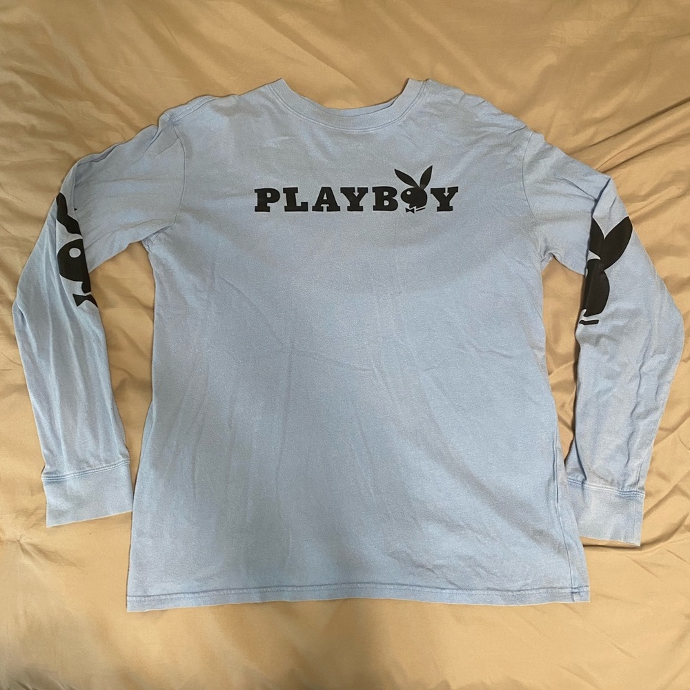 Pacsun x Playboy Light Blue Long Sleeve T-Shirt